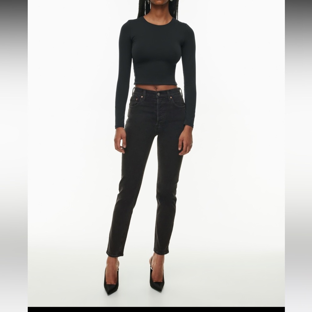 Aritzia NW/OT Denim Forum White Yoko High Rise